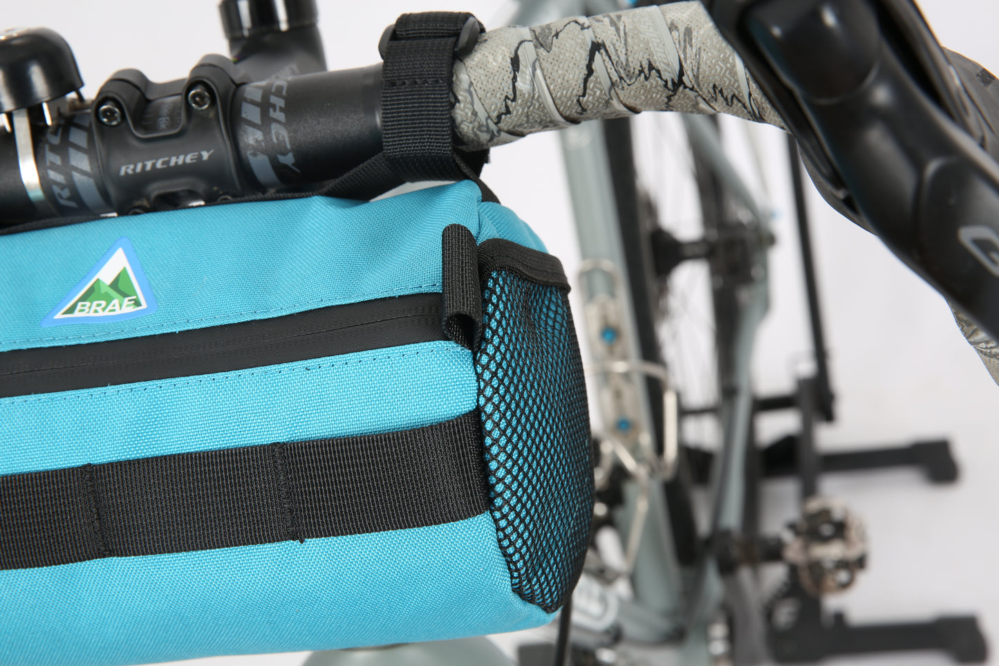 Brae Cycling Stravaig 2L Handlebar Bag - Blue - Eco-Friendly Recycled Bicycle Front Bag for Gravel & Road Bikes