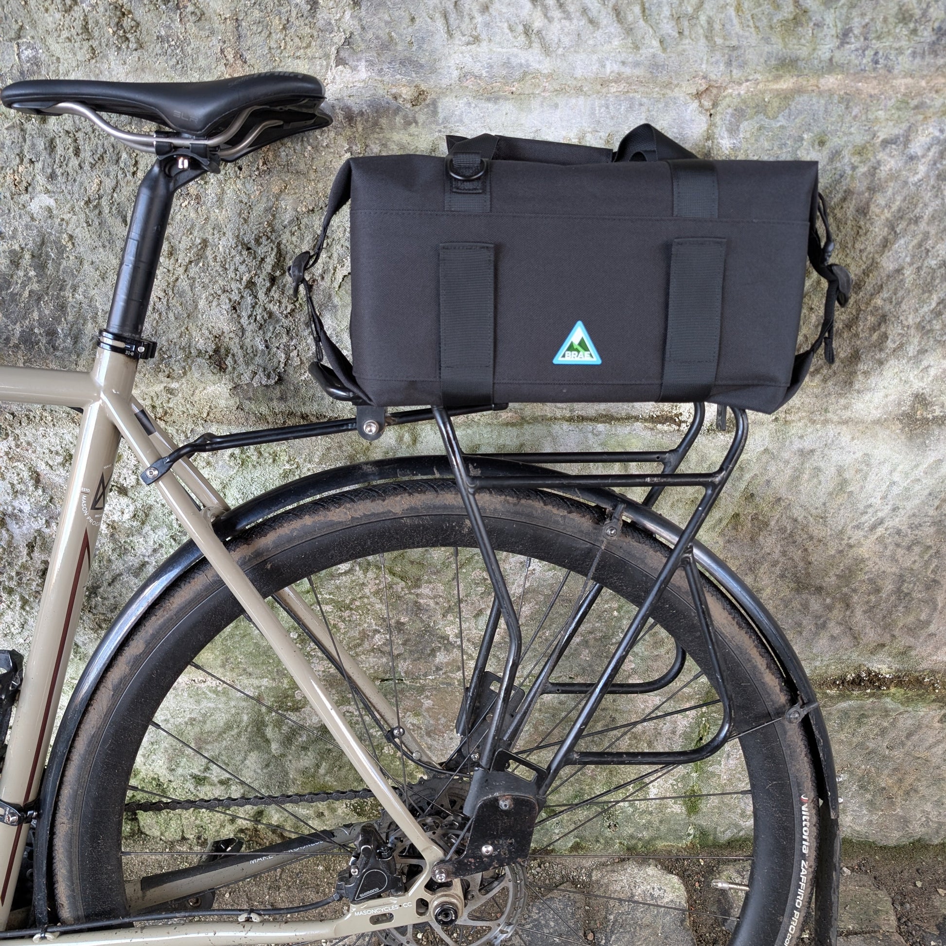 Wynd waterproof rack top trunk bag for bikepacking and cycling adventures"