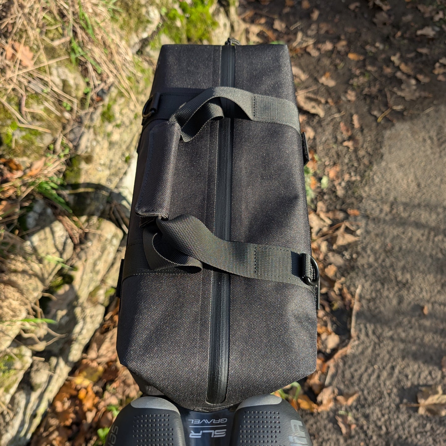 Wynd rack bag lifestyle shot for adventure cycling"