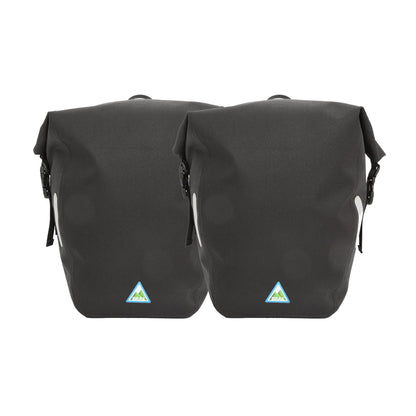 Yonder Waterproof Pannier Bags (2x25L) - Black - Brae Cycling Bag