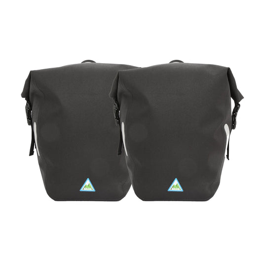 Yonder Waterproof Pannier Bags (2x25L) - Black - Brae Cycling Bag