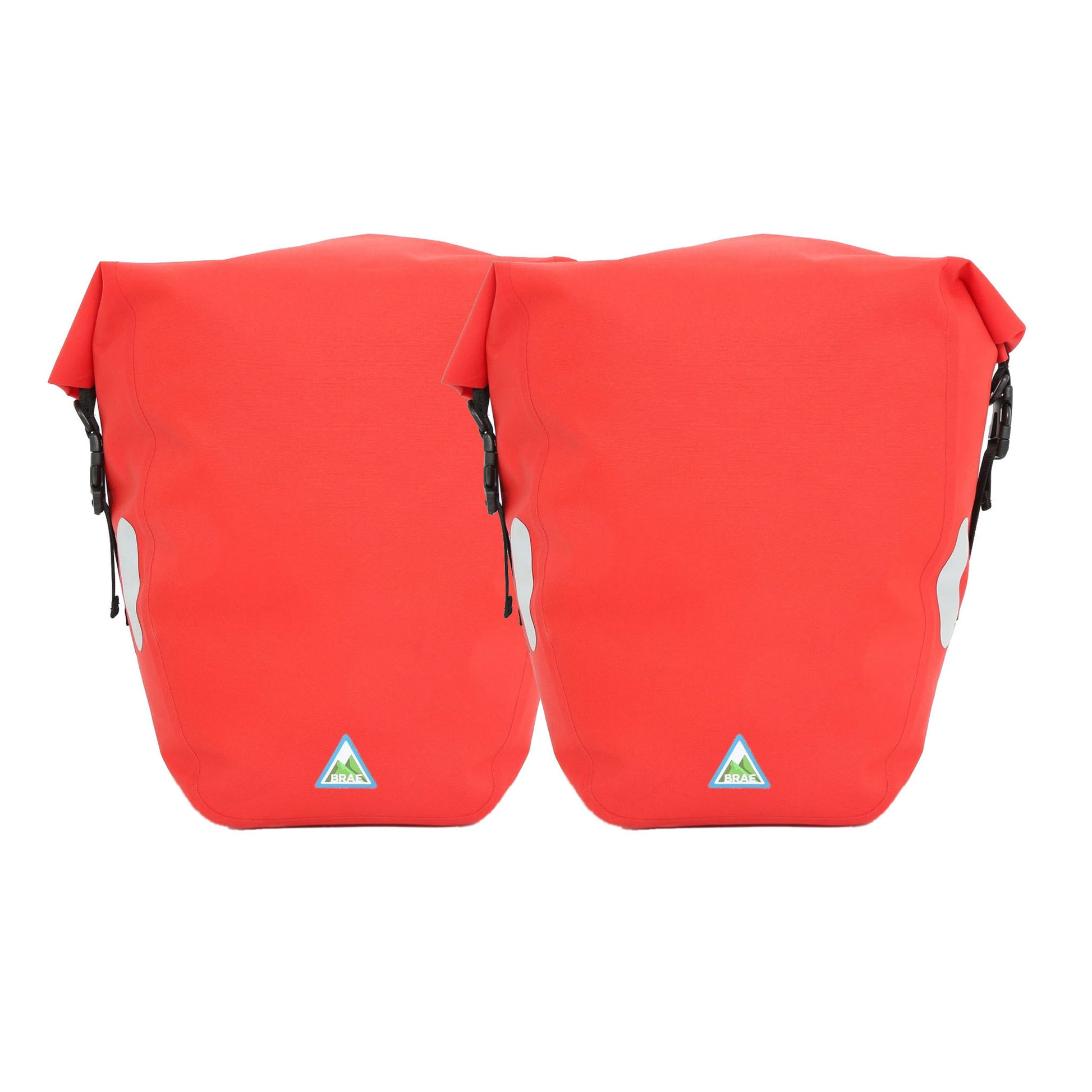 Yonder Waterproof Pannier Bags (2x25L) - Red - Brae Cycling