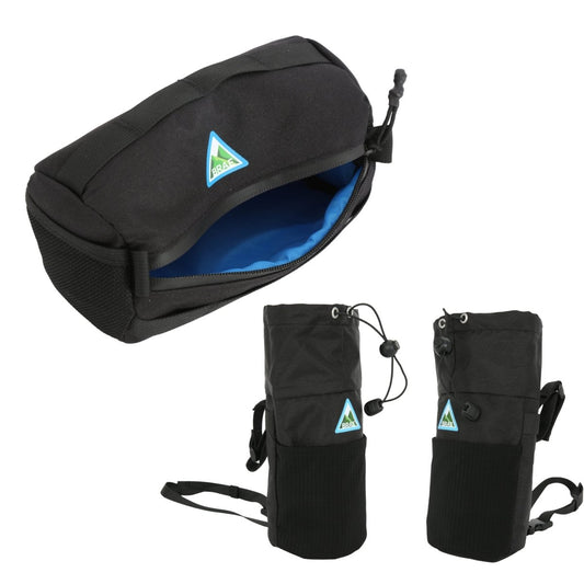 Handlebar and Stem Bag Bundle - Black - Brae Cycling