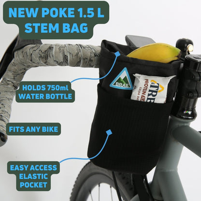 Poke 1.5L Stem Bag, Black - Brae Cycling5065017314088