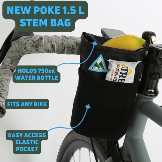 Poke 1.5L Stem Bag, Black - Brae Cycling5065017314088