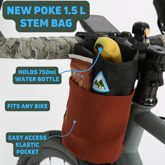 Poke 1.5L Stem Bag, Earth Colour. - Brae Cycling5065017314071