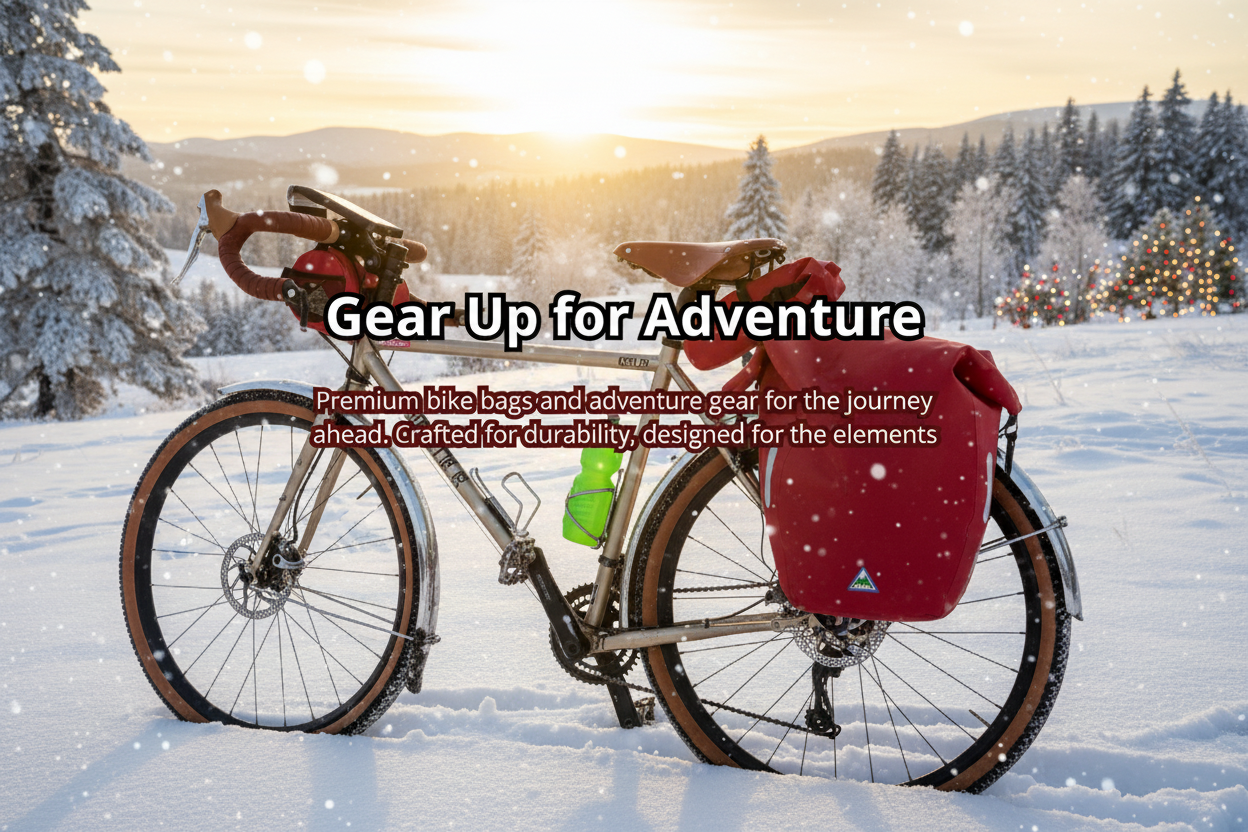 Snowy Christmas Cycling Banner