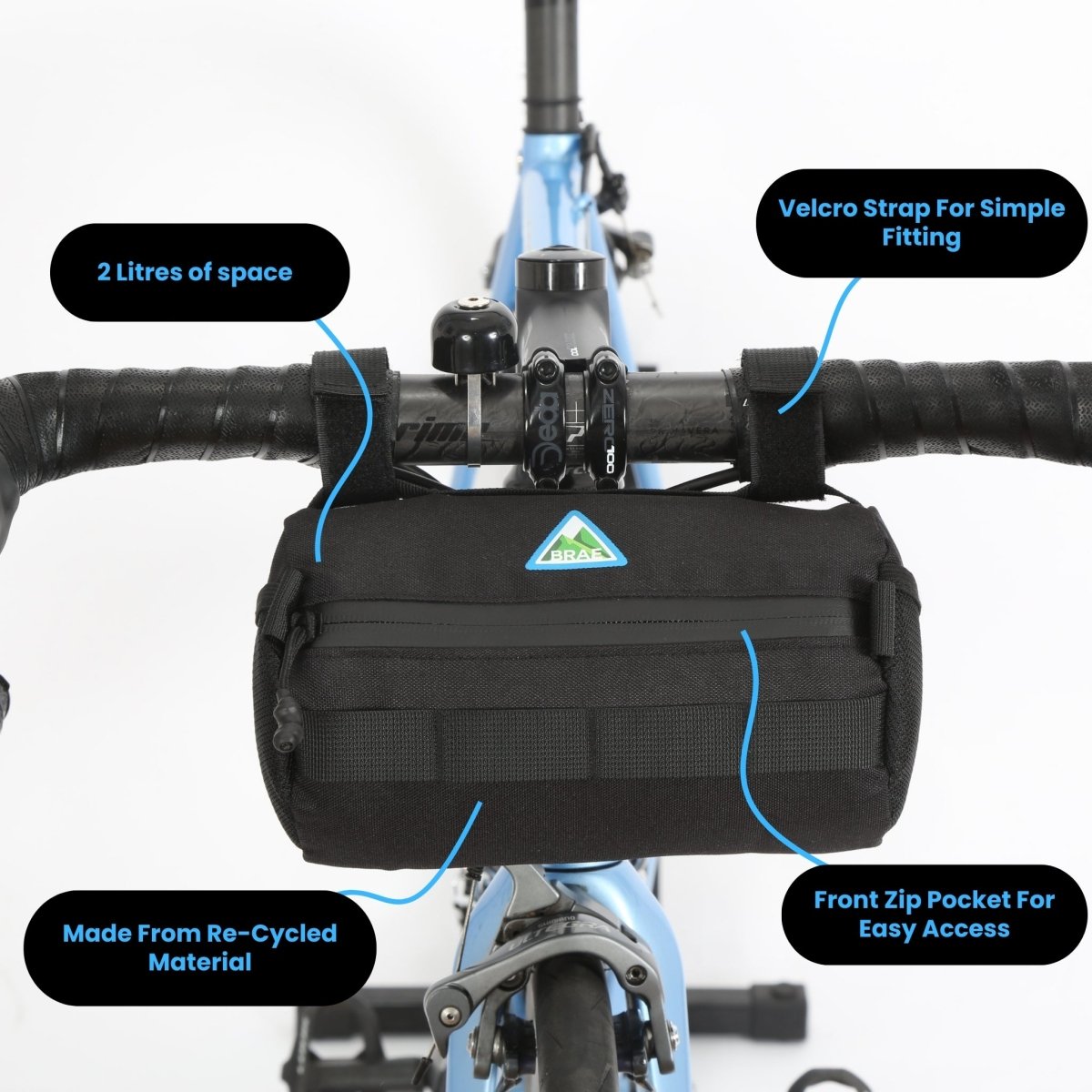 Stravaig 2L Handlebar Bag - Black - Brae Cycling5065017314026