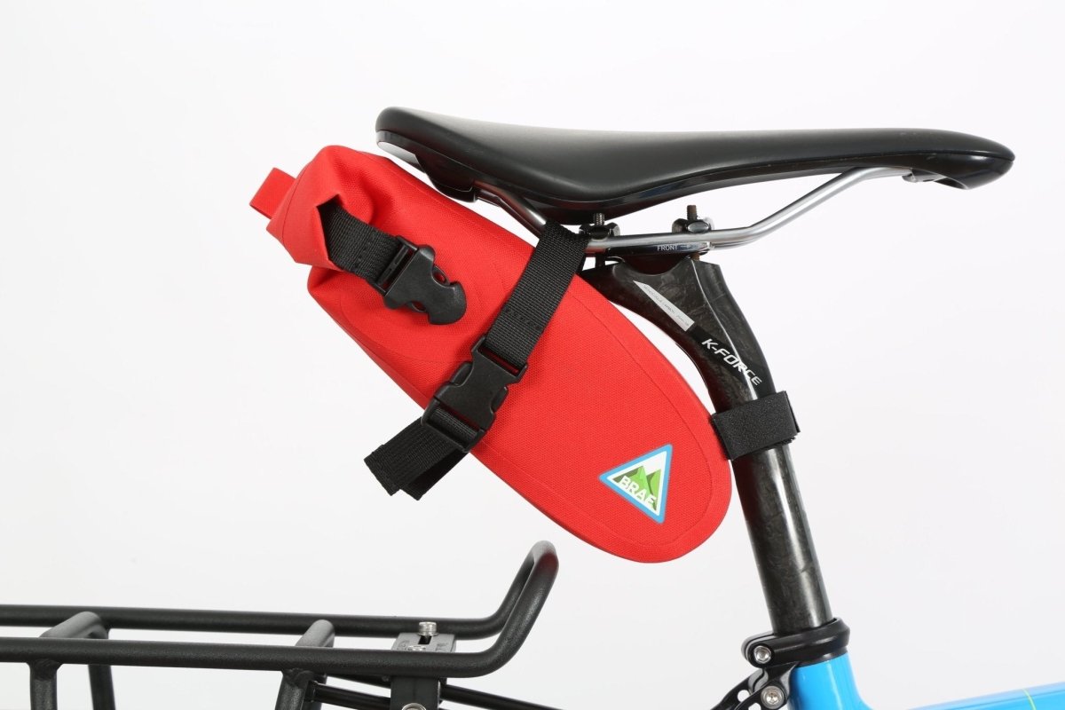 Dass 1.5L Waterproof Bike Saddle Bag - Red - Brae Cycling5070000926322